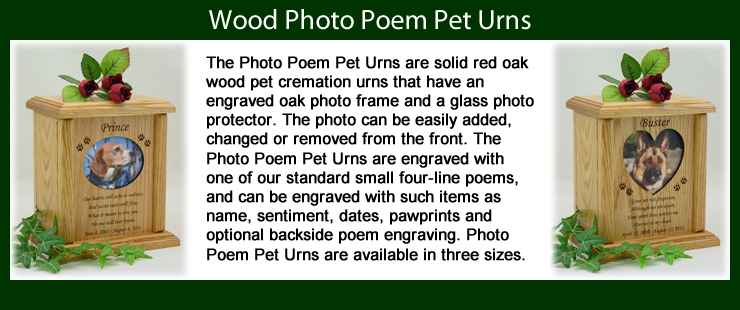 Photo Poem Pet Urns