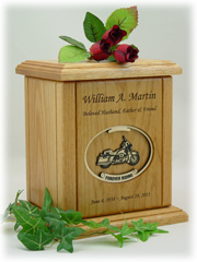 Forever Riding Oval Motorcycle - Biker Urn