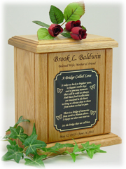 Decorative Plate Poem Cremation Urns