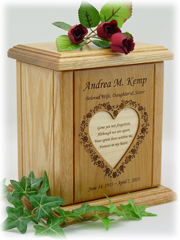 Vine Heart Poem Urn