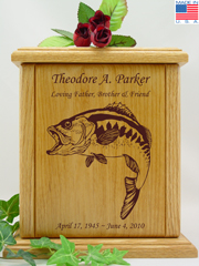 Bass Fishing Urn