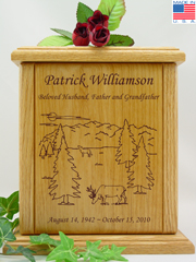 Caribou & Wolf Cremation Urn