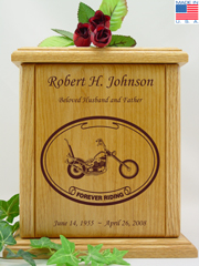 Forever Riding Chopper Motorcycle Urn