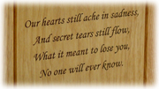 Cremation Urn Backside Poem