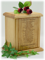 Large Memorial Poem Pet Urn