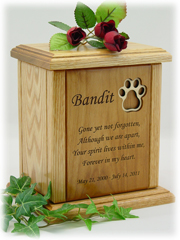 Pawprint Poem Pet Urn