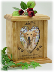 Large Heart Photo Pet Urn