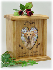 X-Large Heart Photo Pet Urn