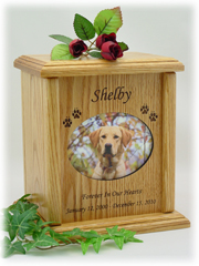 X-Large Horizontal Oval Photo Pet Urn