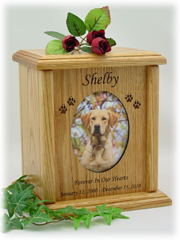 X-Large Vertical Oval Photo Pet Urn