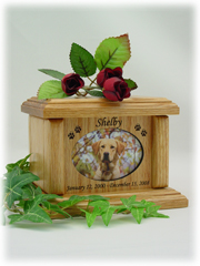 Small Oval Photo Pet Urn