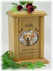 Vertical Medium Horizontal Oval Photo Pet Urn