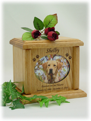 Horizontal Medium Horizontal Oval Photo Pet Urn