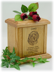 Portrait Engraved with Poem Pet Urn